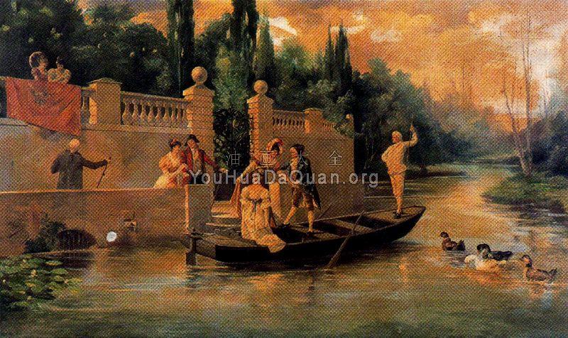 Laguna. Paseo en barca - 伊格纳西奥·狄亚兹·奥拉诺